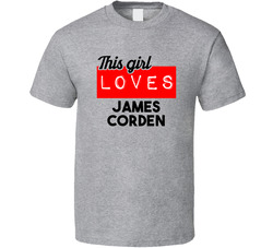 This Girl Loves James Corden Red Love Cool Stand Up Comedian T Shirt This Girl Loves James Corden Red Love Cool Stand Up Comedian T Shirt