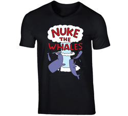 Nuke The Whales Funny Simpsons Homer Bart V Neck T Shirt Nuke The Whales Funny Simpsons Homer Bart V Neck T Shirt