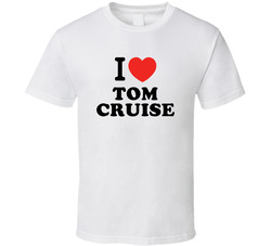 I Heart Tom Cruise Action Movie Star Actor Fan T Shirt