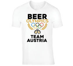 Beer Olympics Team Austria Country World Funny Drinking T Shirt
