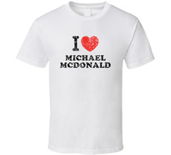 Michael Mcdonald I Love Heart Comedian Comedy Worn Look Cool Fan T Shirt