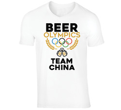 Beer Olympics Team China Country World Funny Drinking T Shirt Beer Olympics Team China Country World Funny Drinking T Shirt