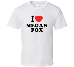I Heart Megan Fox Action Movie Star Actor Fan T Shirt