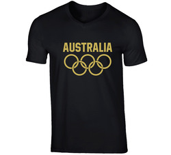 Team Australia Olympic Games Rings Logo Country Support T Shirt Team Australia Olympic Games Rings Logo Country Support T Shirt