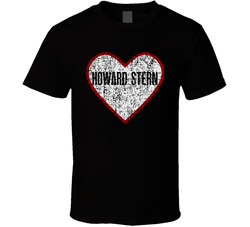 Howard Stern Heart Love Adore Comedian Comedy Worn Look Cool Fan T Shirt