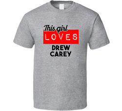 This Girl Loves Drew Carey Red Love Cool Stand Up Comedian T Shirt