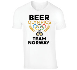 Beer Olympics Team Norway Country World Funny Drinking T Shirt
