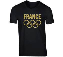 Team France Olympic Games Rings Logo Country Support T Shirt