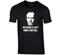 George Carlin Religion Funny Quote Comedian Comedy V Neck T Shirt
