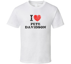 Pete Davidson I Love Heart Comedian Comedy Worn Look Cool Fan T Shirt