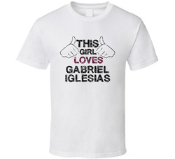 This Girl Loves Gabriel Iglesias Thumbs Love Comedian Comedy Worn Look Cool Fan T Shirt