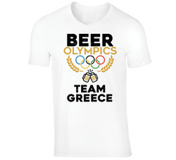 Beer Olympics Team Greece Country World Funny Drinking T Shirt Beer Olympics Team Greece Country World Funny Drinking T Shirt