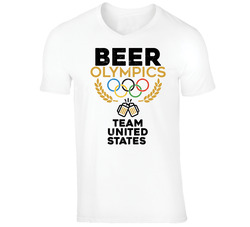 Beer Olympics Team United States Country World Funny Drinking T Shirt