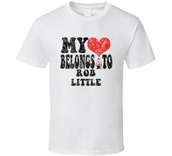 My Heart Belongs To Rob Little Comedian Comedy Worn Look Cool Fan T Shirt