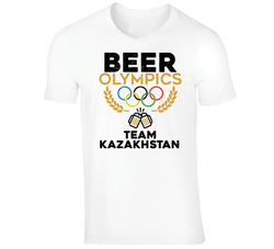 Beer Olympics Team Kazakhstan Country World Funny Drinking T Shirt