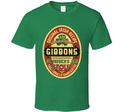 Gibbons Original Irish Stout Beer Label St Patricks Day Last Name T Shirt Gibbons Original Irish Stout Beer Label St Patricks Day Last Name T Shirt