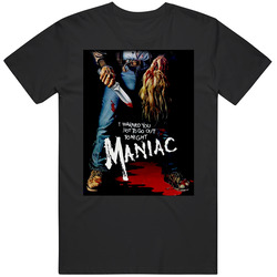 Maniac Classic Movie Brand New Black T Shirt Maniac Classic Movie Brand New Black T Shirt