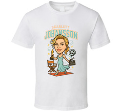 Scarlett Johansson Retro Look Caricature T Shirt Scarlett Johansson Retro Look Caricature T Shirt