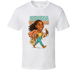 Serena Williams Retro Look Caricature T Shirt Serena Williams Retro Look Caricature T Shirt