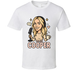 Alex Cooper Retro Look Caricature T Shirt Alex Cooper Retro Look Caricature T Shirt