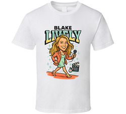 Blake Lively Retro Look Caricature T Shirt Blake Lively Retro Look Caricature T Shirt