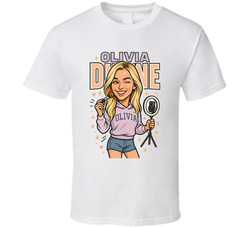 Olivia Dunne Retro Look Caricature T Shirt Olivia Dunne Retro Look Caricature T Shirt