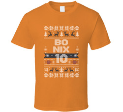 Bo Nix 10 Ugly Christmas T Shirt Bo Nix 10 Ugly Christmas T Shirt