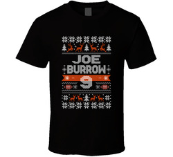 Joe Burrow 9 Ugly Christmas T Shirt Joe Burrow 9 Ugly Christmas T Shirt