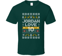 Jordan Love 10 Ugly Christmas T Shirt Jordan Love 10 Ugly Christmas T Shirt