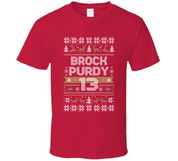 Brock Purdy 13 Ugly Christmas T Shirt Brock Purdy 13 Ugly Christmas T Shirt