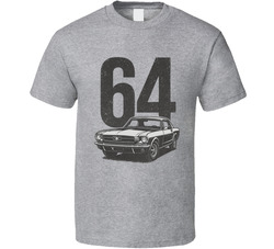 1964 Ford Mustang Retro Look Car T Shirt 1964 Ford Mustang Retro Look Car T Shirt