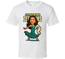 Catherine Zeta-jones Retro Look Caricature T Shirt Catherine Zeta-jones Retro Look Caricature T Shirt