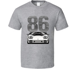 1986 Lamborghini Countach 5000 Qv Retro Look Car T Shirt 1986 Lamborghini Countach 5000 Qv Retro Look Car T Shirt