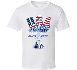 J. T. Miller Ice Hockey Milano Cortina 2026 Fan T Shirt J. T. Miller Ice Hockey Milano Cortina 2026 Fan T Shirt