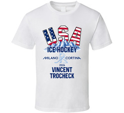 Vincent Trocheck Ice Hockey Milano Cortina 2026 Fan T Shirt Vincent Trocheck Ice Hockey Milano Cortina 2026 Fan T Shirt