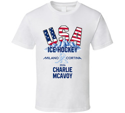 Charlie Mcavoy Ice Hockey Milano Cortina 2026 Fan T Shirt Charlie Mcavoy Ice Hockey Milano Cortina 2026 Fan T Shirt
