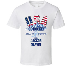 Jaccob Slavin Ice Hockey Milano Cortina 2026 Fan T Shirt Jaccob Slavin Ice Hockey Milano Cortina 2026 Fan T Shirt