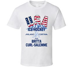 Britta Curl-salemme Ice Hockey Milano Cortina 2026 Fan T Shirt Britta Curl-salemme Ice Hockey Milano Cortina 2026 Fan T Shirt