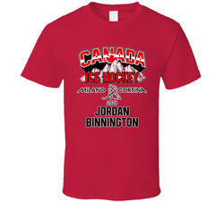 Jordan Binnington Ice Hockey Canada Milano Cortina 2026 Fan T Shirt Jordan Binnington Ice Hockey Canada Milano Cortina 2026 Fan T Shirt