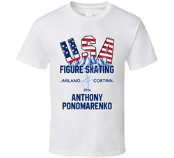 Anthony Ponomarenko Figure Skating Milano Cortina 2026 Fan T Shirt Anthony Ponomarenko Figure Skating Milano Cortina 2026 Fan T Shirt