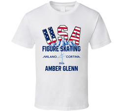 Amber Glenn Figure Skating Milano Cortina 2026 Fan T Shirt Amber Glenn Figure Skating Milano Cortina 2026 Fan T Shirt