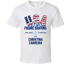 Christina Carreira Figure Skating Milano Cortina 2026 Fan T Shirt Christina Carreira Figure Skating Milano Cortina 2026 Fan T Shirt