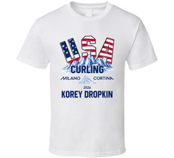 Korey Dropkin Curling Milano Cortina 2026 Fan T Shirt Korey Dropkin Curling Milano Cortina 2026 Fan T Shirt
