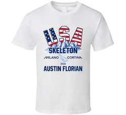 Austin Florian Skeleton Milano Cortina 2026 Fan T Shirt