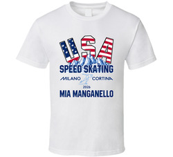 Mia Manganello Speed Skating Milano Cortina 2026 Fan T Shirt