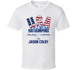 Jason Colby Ski Jumping Milano Cortina 2026 Fan T Shirt