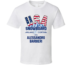 Alessandro Barbieri Snowboard Milano Cortina 2026 Fan T Shirt Alessandro Barbieri Snowboard Milano Cortina 2026 Fan T Shirt