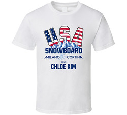 Chloe Kim Snowboard Milano Cortina 2026 Fan T Shirt Chloe Kim Snowboard Milano Cortina 2026 Fan T Shirt