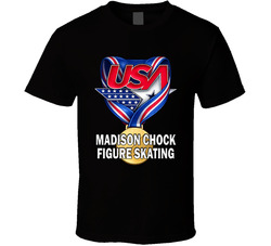 Madison Chock Figure Skating Gold Medal Winner Usa Milano Cortina 2026 Fan T Shirt Madison Chock Figure Skating Gold Medal Winner Usa Milano Cortina 2026 Fan T Shirt
