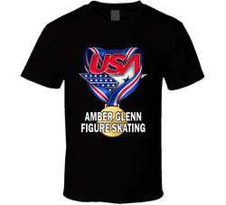Amber Glenn Figure Skating Gold Medal Winner Usa Milano Cortina 2026 Fan T Shirt Amber Glenn Figure Skating Gold Medal Winner Usa Milano Cortina 2026 Fan T Shirt